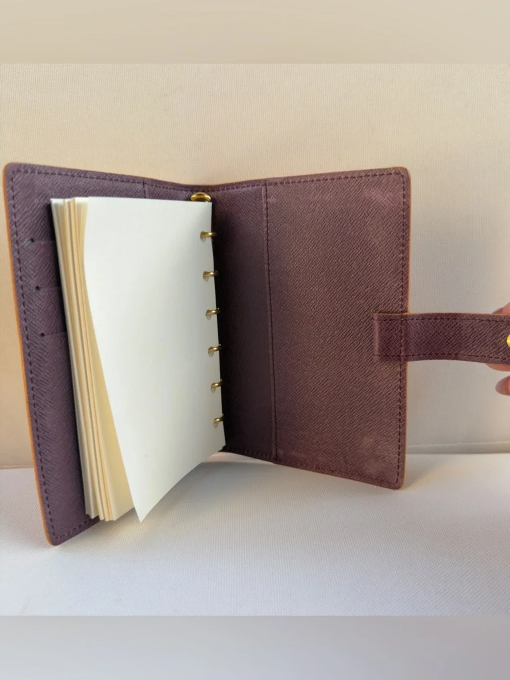 Louis Vuitton Vintage Epi Agenda PM Yellow Toledo Gold Planner Leather Cover